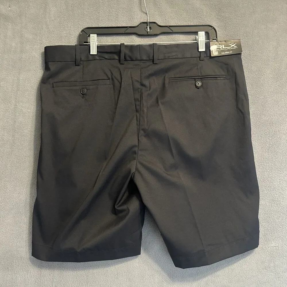 NWT RLX Ralph Lauren Tailored‎ Fit Performance Golf Shorts Mens Size 38 Black